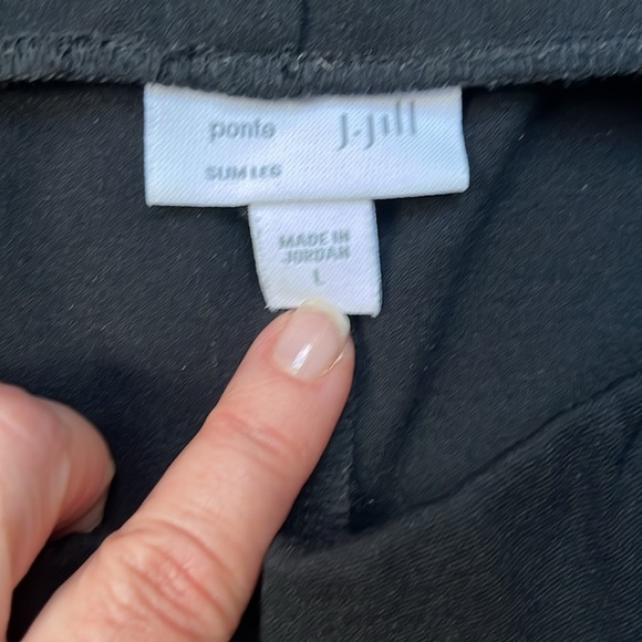 J.Jill ponte slim leg black pants - Picture 2 of 8